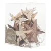 12 Christbaumschmuck Sterne Taupe, Kunststoff, 10 Cm