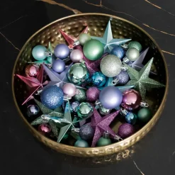 12 Christbaumschmuck Sterne Pastell Mix, Kunststoff, 10 Cm