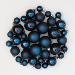 36 Kleine Dunkelblaue Weihnachtskugeln In Aufbewahrungsbox