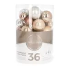 36 Kleine Weihnachtskugeln Home Sweet Home Mix, Kunststoff, 2,5-5 Cm