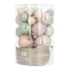 36 Kleine Weihnachtskugeln Romantic Mix, Aus Kunststoff