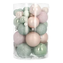 36 Kleine Weihnachtskugeln Romantic Mix, Aus Kunststoff