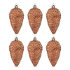 6 Tannenzapfen Kupfer, Kunststoff, 9 Cm