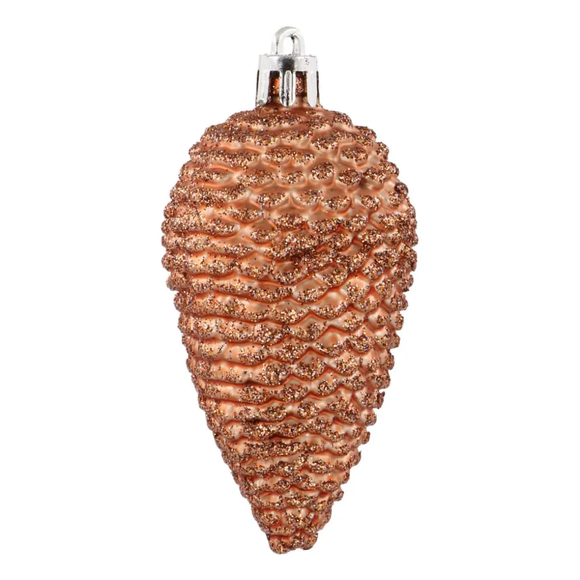 6 Tannenzapfen Kupfer, Kunststoff, 9 Cm