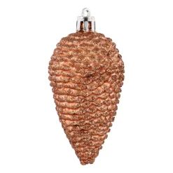 6 Tannenzapfen Kupfer, Kunststoff, 9 Cm