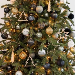 44 Weihnachtskugeln, Cottage Green, Glas, 5-8 Cm