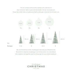 44 Weihnachtskugeln, Home Sweet Home Mix, Glas, 5-8 Cm