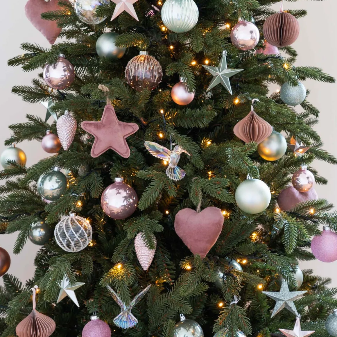 44 Weihnachtskugeln, Romantic Mix, Glas, 5-8 Cm