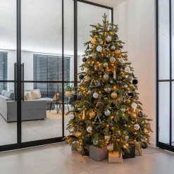 44 Weihnachtskugeln, Schwarz, Glas, 5-8 Cm