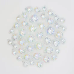 44 Weihnachtskugeln, Seifenblasen-Optik, Glas, 5-8 Cm