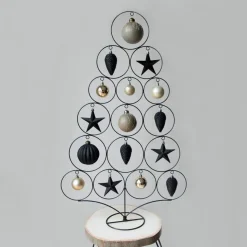 12 Weihnachtssterne Schwarz, Aus Kunststoff, 10 Cm