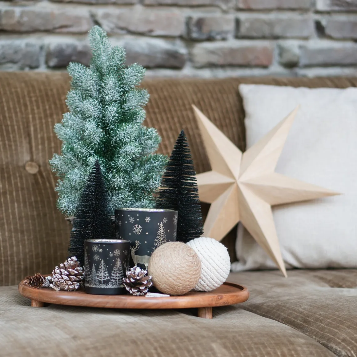 Akazienholz-Tablett Zur Dekoration