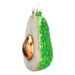 Anhänger Avocado, Grün, Glas, 9,5 Cm