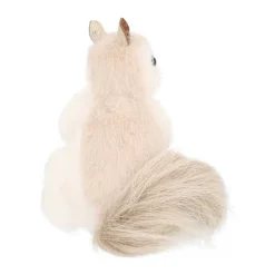 Anhänger Eichhörnchen Auf Tannenzapfen, Grau, Kunststoff, 15 Cm