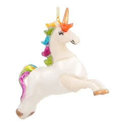 Anhänger Einhorn, Glas, 9 Cm