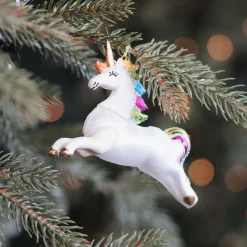 Anhänger Einhorn, Glas, 9 Cm