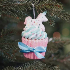 Anhänger Einhorn-Cupcake, Kunststoff, 11 Cm