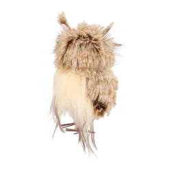 Anhänger Eule, Braun, Kunststoff, 13 Cm