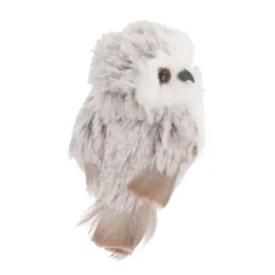 Anhänger Eule, Braun, Kunststoff, 9 Cm