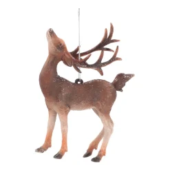 Anhänger Hirsch, Braun, Kunststoff, 14 Cm