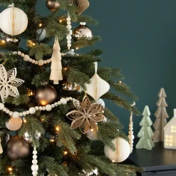 Anhänger Holz-Ornament, Natur, 12 Cm