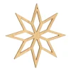 Anhänger Holz-Stern, Gold, 12 Cm