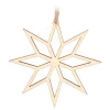 Anhänger Holz-Stern, Natur, 12 Cm