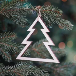 Anhänger Holz-Tannenbaum, Natur, 15 Cm