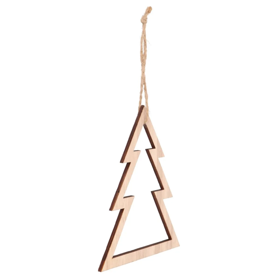 Anhänger Holz-Tannenbaum, Natur, 15 Cm