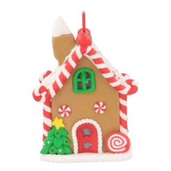 Anhänger Lebkuchenhaus, Kunststoff, 11 Cm