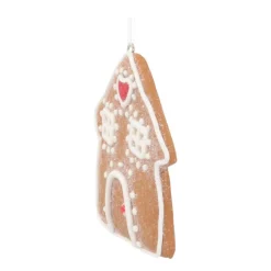 Anhänger Lebkuchenhaus Mit Herz, Modelliermasse, 7,5 Cm