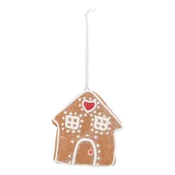 Anhänger Lebkuchenhaus Mit Herz, Modelliermasse, 7,5 Cm