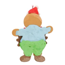 Anhänger Lebkuchenmann, Blau-grün, Kunststoff, 12 Cm