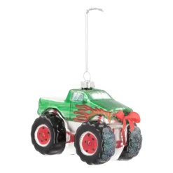 Anhänger Monstertruck, Glas, 11 Cm