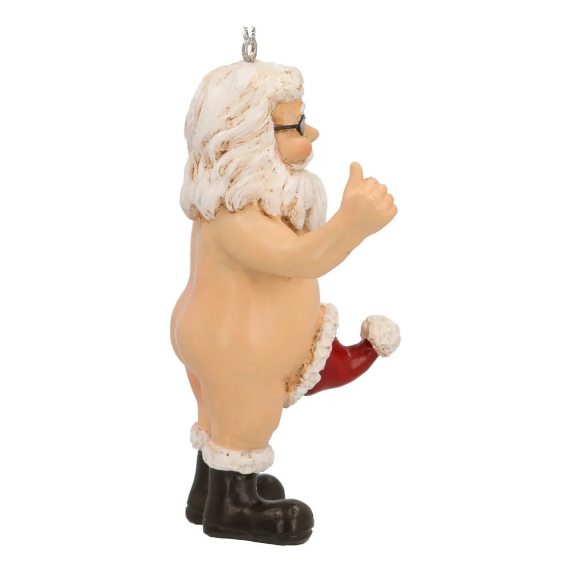 Anhänger Nackter Weihnachtsmann, Polyresin, 9 Cm
