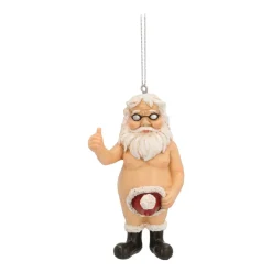Anhänger Nackter Weihnachtsmann, Polyresin, 9 Cm