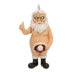 Anhänger Nackter Weihnachtsmann, Polyresin, 9 Cm