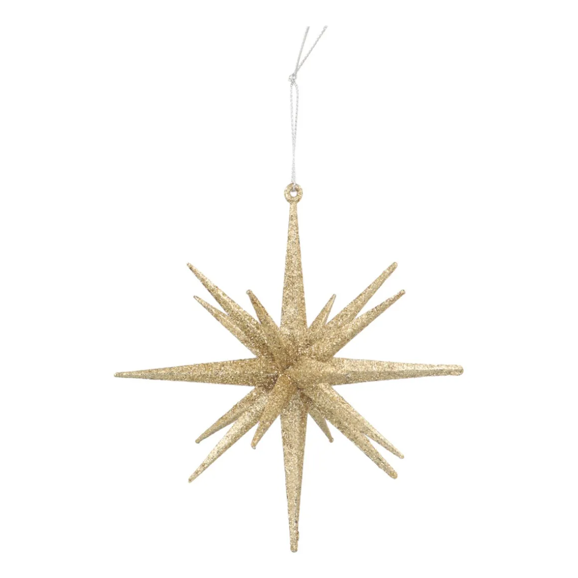 Anhänger Polarstern, Hellgold, Kunststoff, 15 Cm