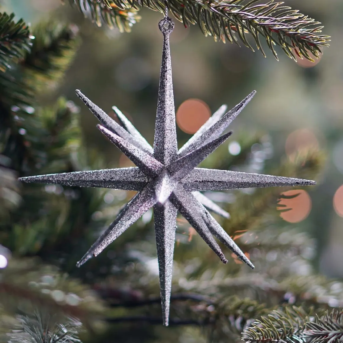 Anhänger Polarstern, Silber, Kunststoff, 15 Cm