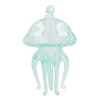 Anhänger Qualle, Blau, Glas, 12 Cm