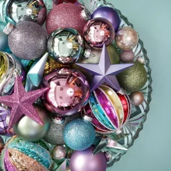 Anhänger Regenbogen-Ball, Bunt, Glas, 8 Cm