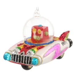 Anhänger Roboter Im Space-Mobil, Bunt, Glas, 11 Cm