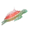 Anhänger Schildkröte, Grün-rosa, Glas, 13 Cm