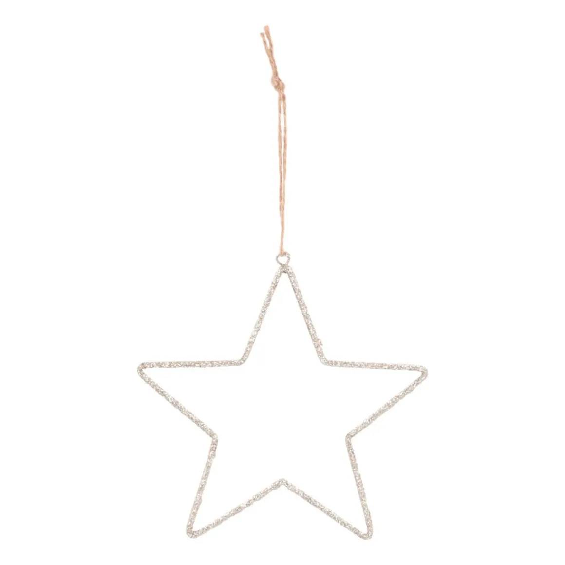 Anhänger Stern, Champagner, Metall, 14 Cm