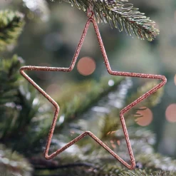 Anhänger Stern, Kupfer, Metall, 14 Cm