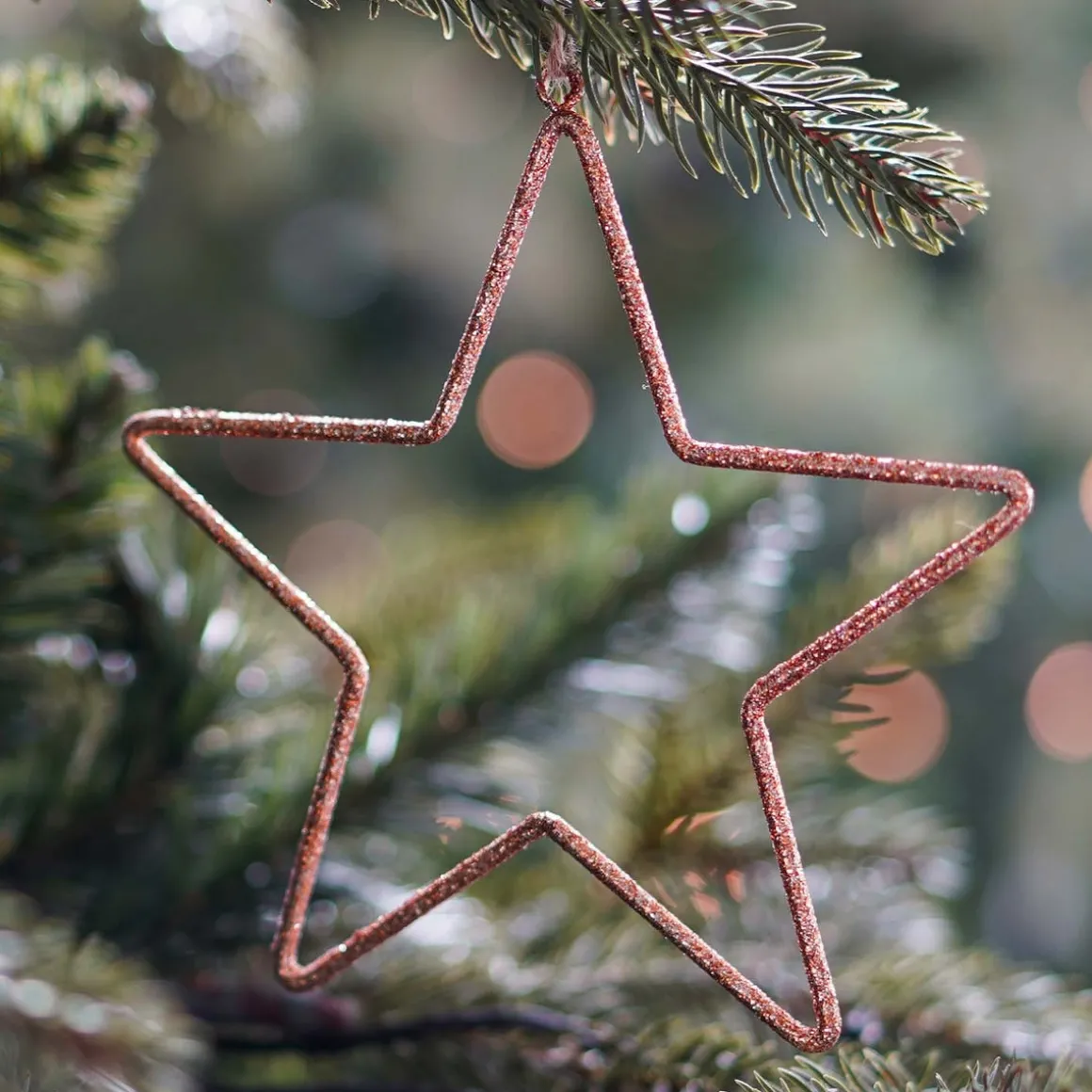 Anhänger Stern, Kupfer, Metall, 14 Cm