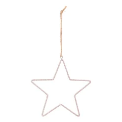 Anhänger Stern, Rosa, Metall, 14 Cm