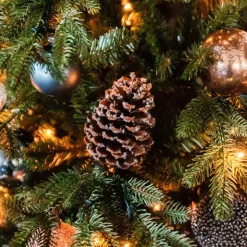 Anhänger Tannenzapfen Natürlich Mit Kunstschnee, 12 Cm