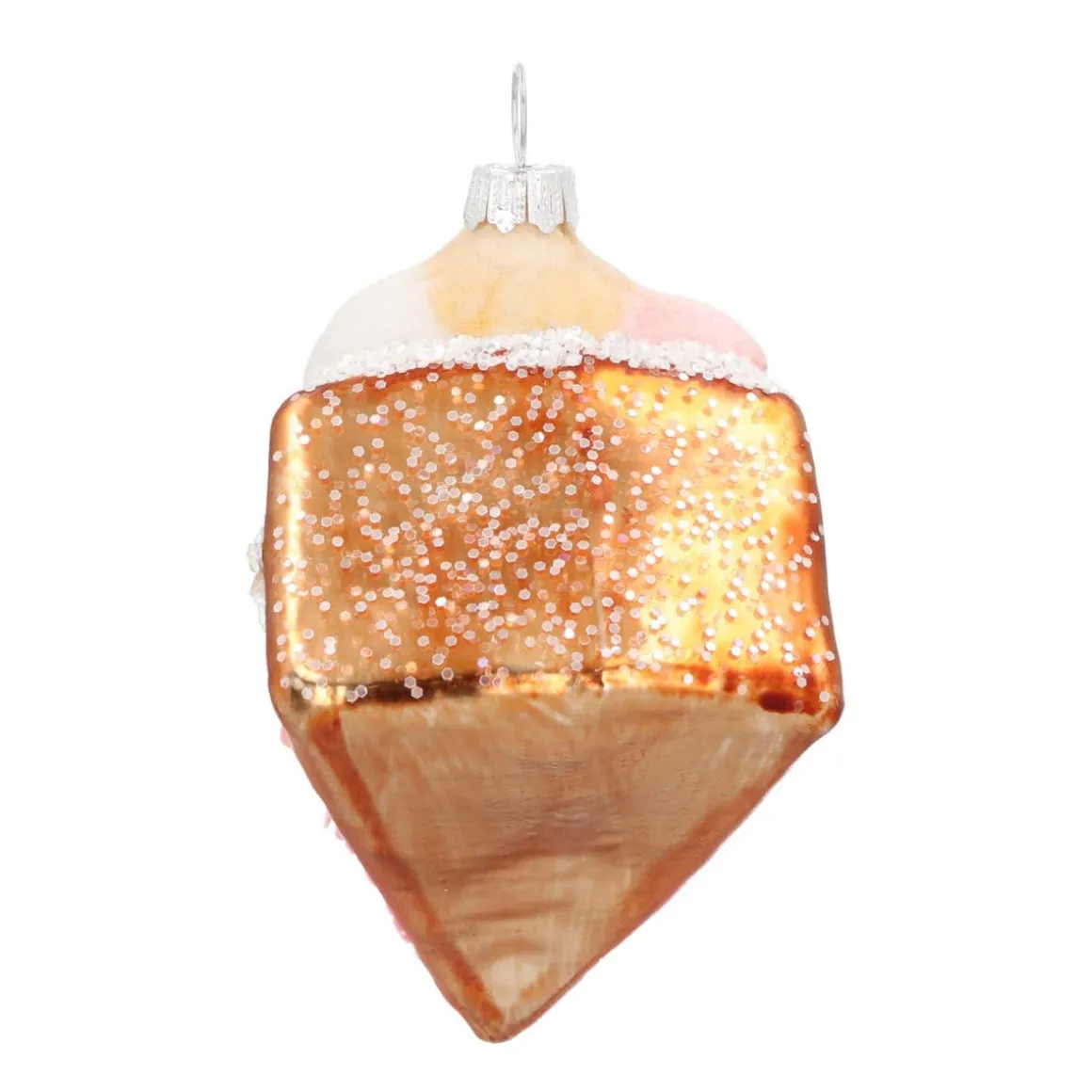 Anhänger Torte, Bunt, Glas, 8 Cm