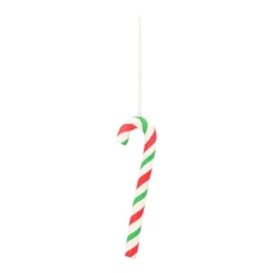 Anhänger Zuckerstange, Rot-weiß-grün, Modelliermasse, 14 Cm